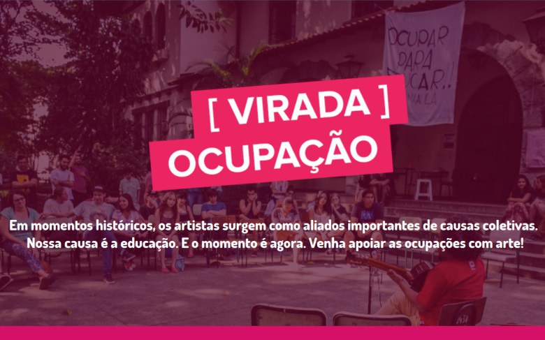 Coletivo convoca artistas para ‘Virada Ocupação’, em apoio a estudantes de SP
