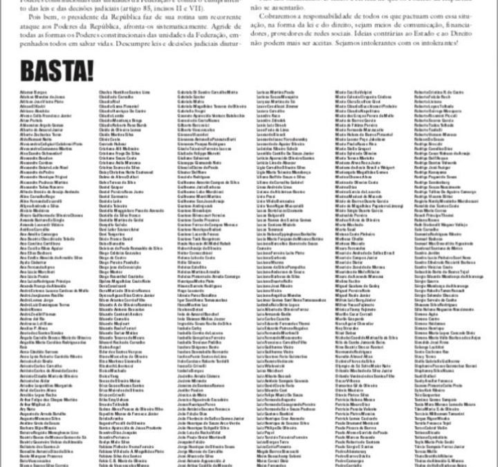 MANIFESTO: BASTA!