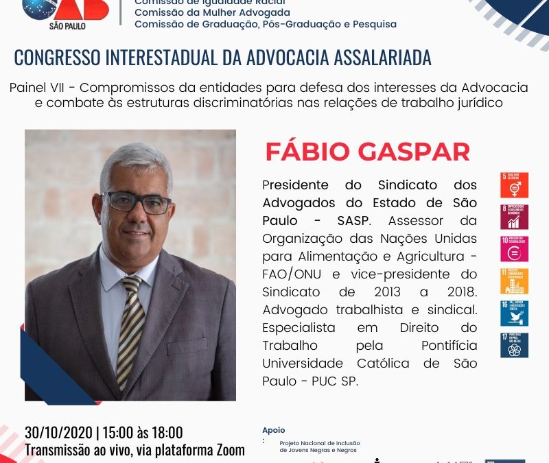 Presidente do SASP participa de congresso interestadual sobre advocacia assalariada
